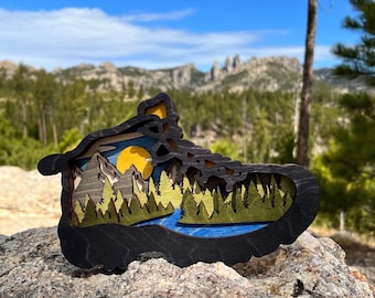 3D Hiking Boot | Hiking Decor | Backpacking Art |  Mountain Decor | Outdoor Art