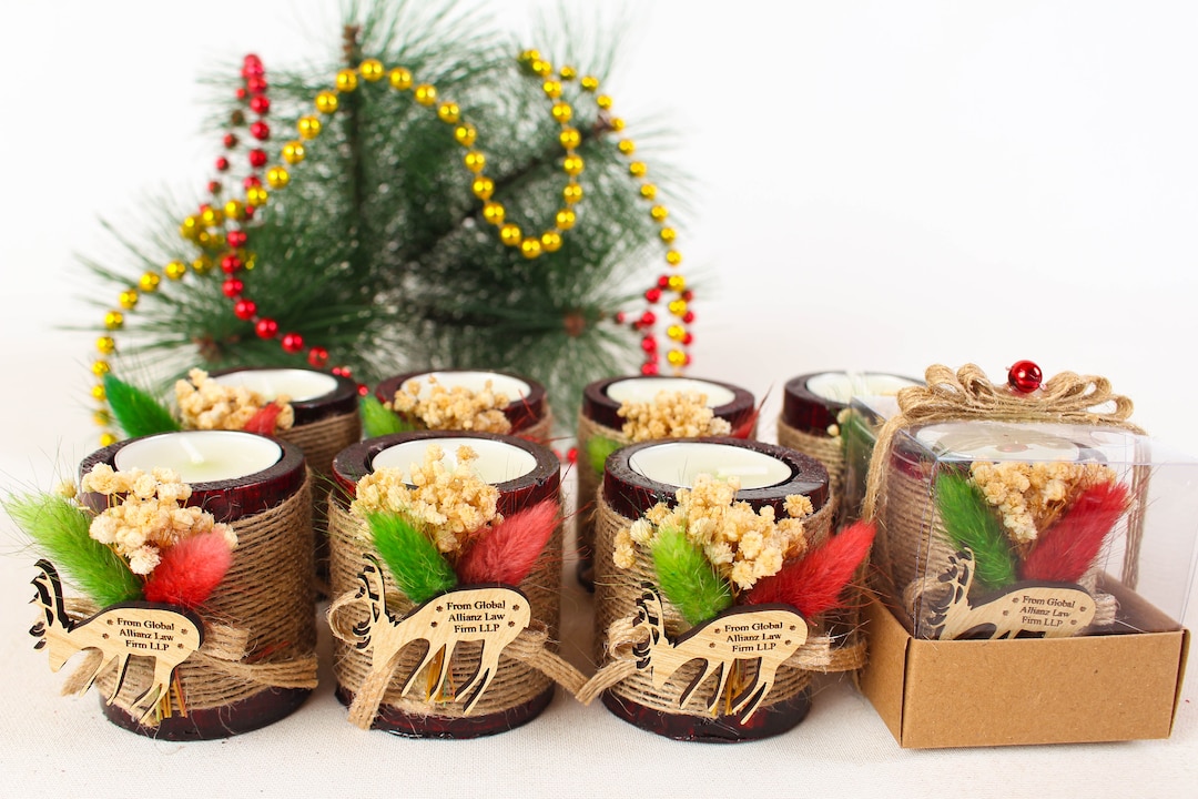Christmas Personalized Candle Favors Christmas Gifts Etsy UK