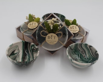 Boho Wedding Favor, Handmade Ceramic Bowl, Personalized Gift Box
