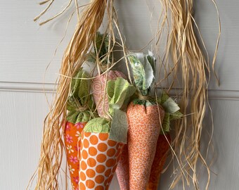 Decoración para la puerta principal, colgador de puerta de primavera, decoración de zanahoria para la puerta, decoración de puerta de primavera, decoración de zanahoria caprichosa