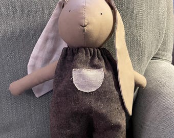 Conejito de peluche hecho a mano: mono extraíble, juguete de reliquia