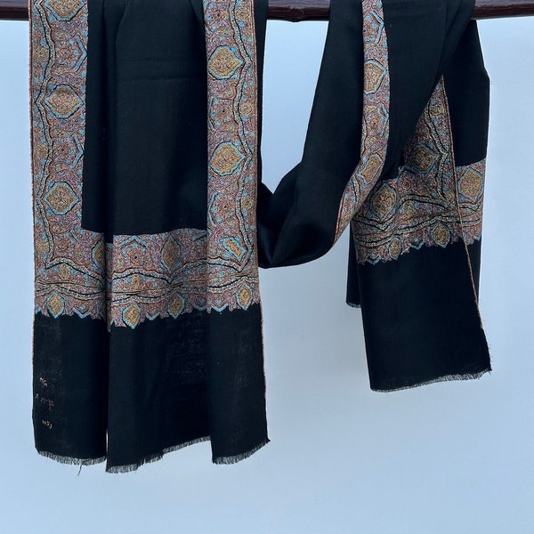 GI Pure Pashmina Sozni Wrap Handmade Pashmina Handembroidered In Kashmir Luxury Cashmere 40*80 Cairo