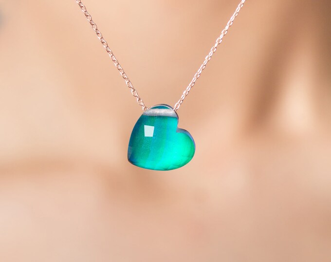 Mood Color Changing Choker Necklace Rainbow Plated Chain Mood Etsy