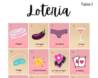 30 Tablas -INSTANT DOWNLOAD -Bachelorette Loteria - Spanish & English