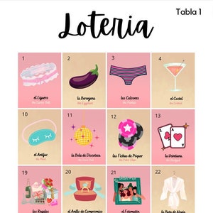30 Tablas -DESCARGA INSTANTE -Bachelorette Loteria - Español e Inglés