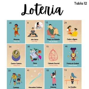 30 Tablas - INSTANT DOWNLOAD - Wellness Loteria - English & Spanish