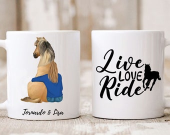 Tasse personnalisé pour femmes - Parfait comme cadeau pour les cavaliers | Tasse pour chevaux | Tasse avec cheval