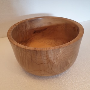 Deep wooden bowl