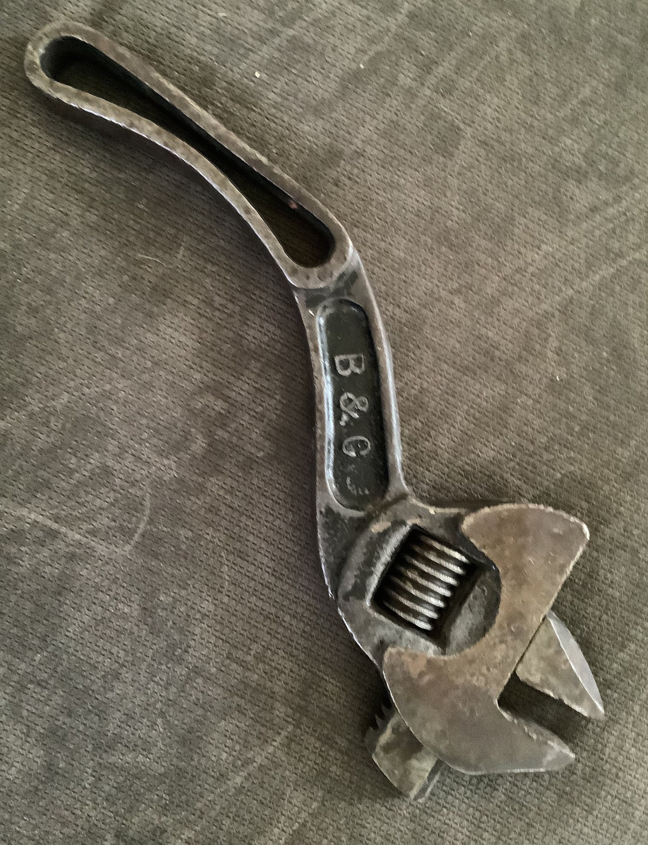 Vintage B&C 10 in Adjustable Wrench, Bemis and Call Collectible Tool