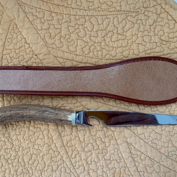 Vintage Kirks Sheffield Knife - Antler Handle Bar Cutlery, Mid-Century Kitchen Knife for Collectors