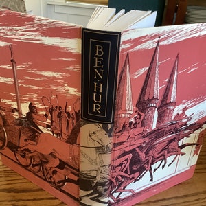 Vintage Book, Ben-Hur, Heritage Press,  Slipcase Edition, A Tale of The Christ, Classic Novel By Lew Wallace