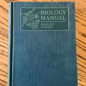 1922 Antique Biology Manual – Guy A. Daily & Robert A. Green, Hardcover, Pencil Notes, Educational Collectible, Vintage Science Book