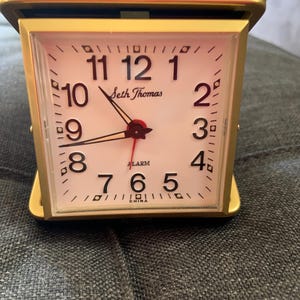 Seth Thomas Alarm Clock,  - Travel Alarm, Gold Decorative Clock for Stylish Home Decor, Perfect Unique Gift for Any Occasion
