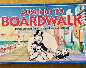 Vintage/ 1985/ Advance to Boardwalk/ Board Game/ Parker Brothers