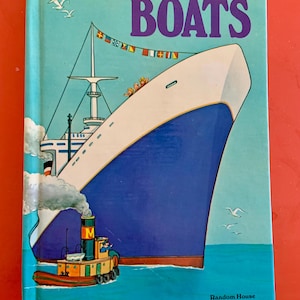 Vintage Pop-Up Book of Boats by Albert Miller, Interactive Children&#39;s Book with Fun Tabs, Perfect Educational Gift for Kids