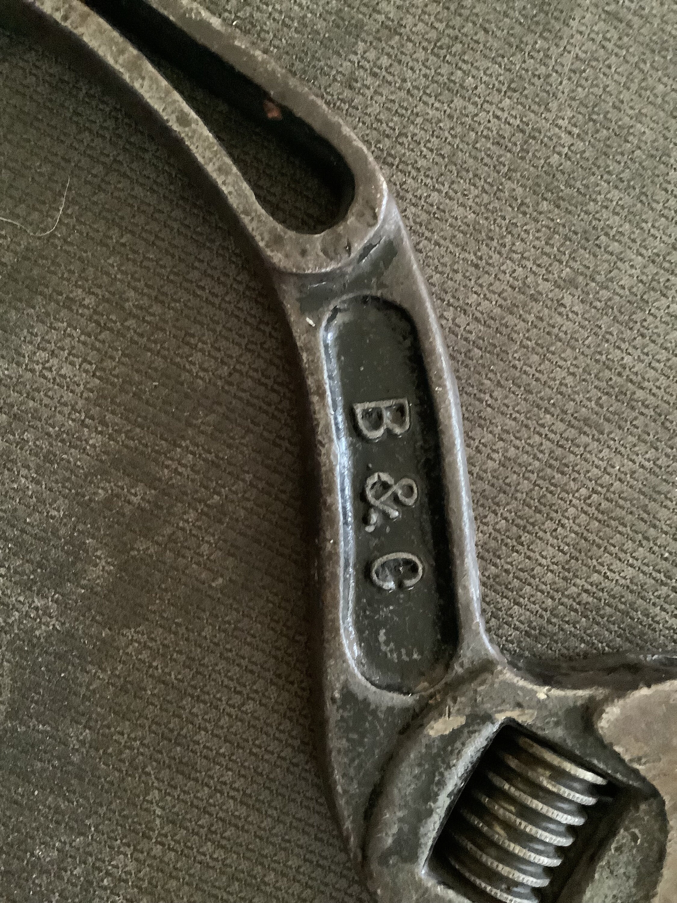 Vintage B&C 10 in Adjustable Wrench, Bemis and Call Collectible Tool