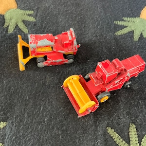 Vintage Matchbox Tractor & Combine Harvester | Diecast Farm Equipment Collectible Toys | Classic Farm Vehicle Models