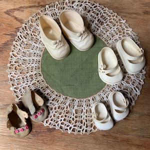 Vintage Doll Shoes Collection - 1950s, Perfect for Doll Restoration Projects, Unique Doll Accessory Gift