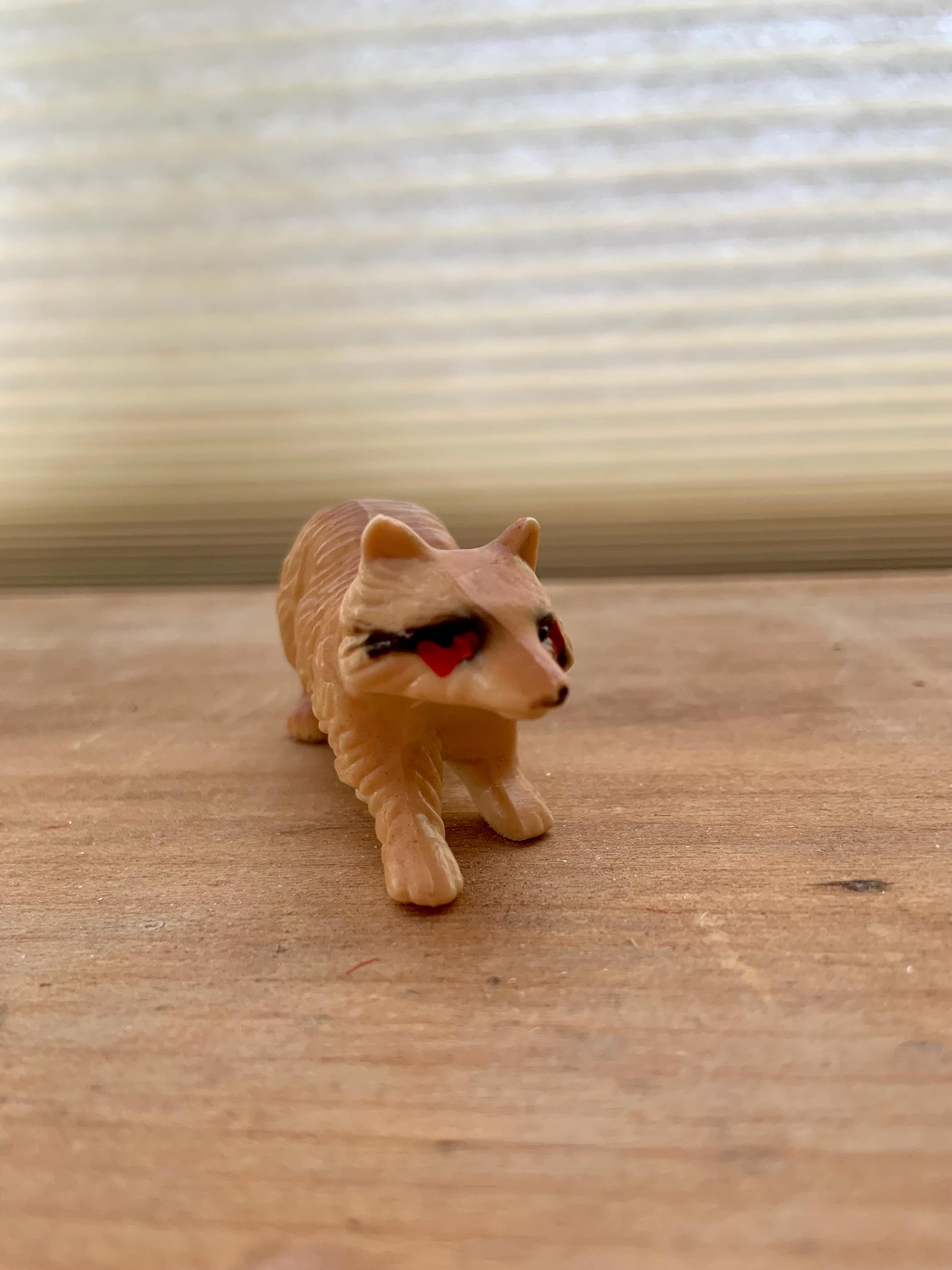Vintage Miniature Raccoon Figurine Hard Plastic Woodland Animal Toy ...