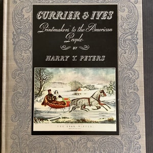 Currier and Ives Printmaker to the American People., Vintage Coffee Table Book, Cpoy Plates and Engravings, Gift for Art Lover
