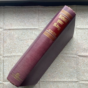 Rare &#39;Behold Your King&#39; 1945, Bauer People Book Club Edition, Vintage Purple Hardcover, Book Collector&#39;s Gift