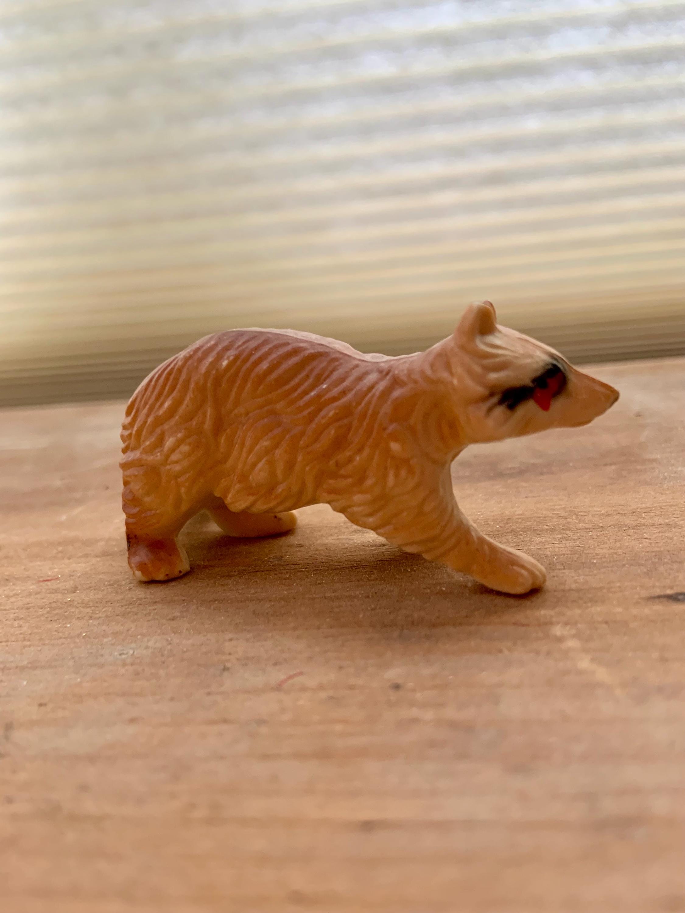 Vintage Miniature Raccoon Figurine Hard Plastic Woodland Animal Toy ...