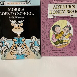 Vintage Children&#39;s Book Set - &quot;Morris Goes to School&quot; & &quot;Arthur&#39;s Honey Bear&quot; - Classic Early Readers, Perfect Gift for Young Readers