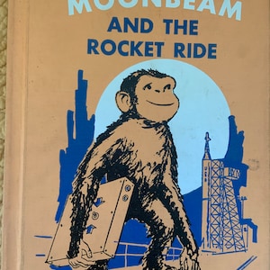Vintage 1965 Moonbeam and the Rocket Ride Book | Monkey Space Story | Retro Kids Hardcover | Nostalgic Gift