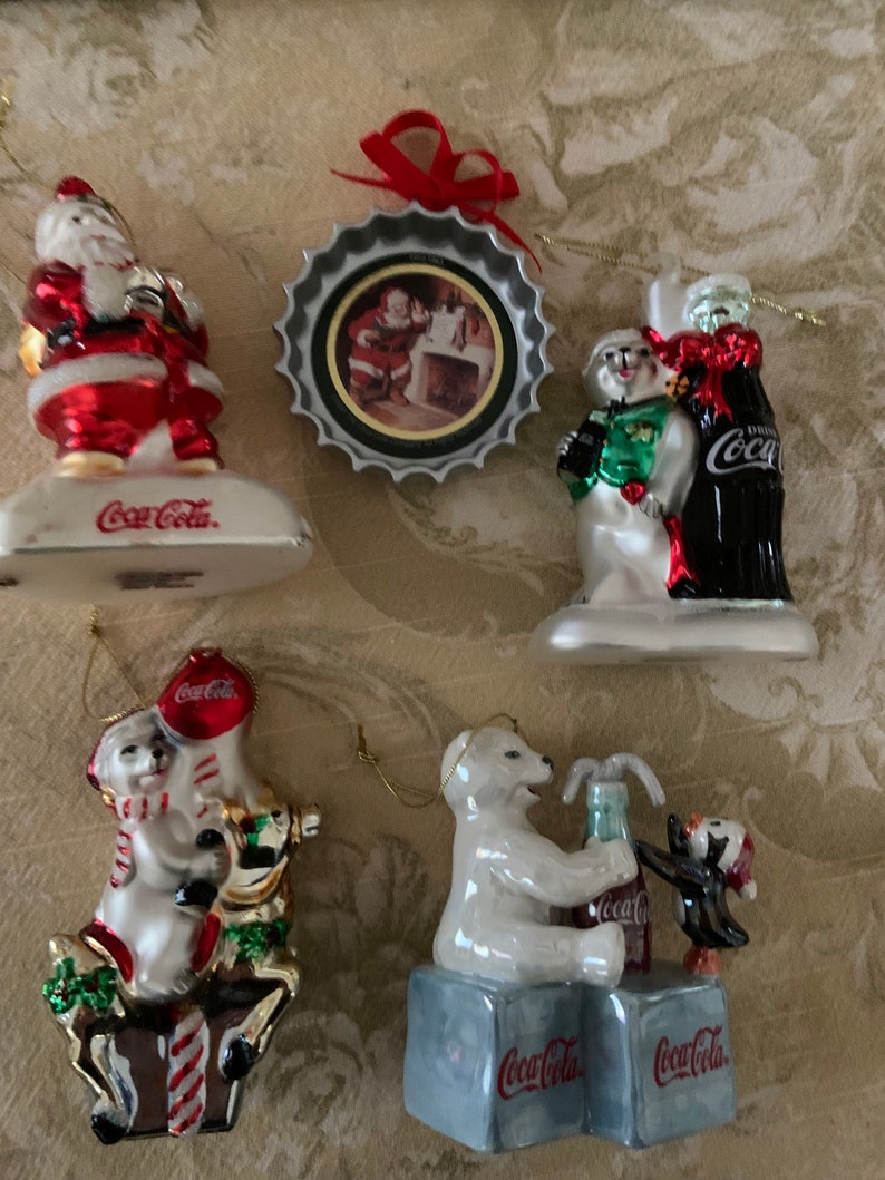 Vintage Coca Cola Christmas Ornaments 