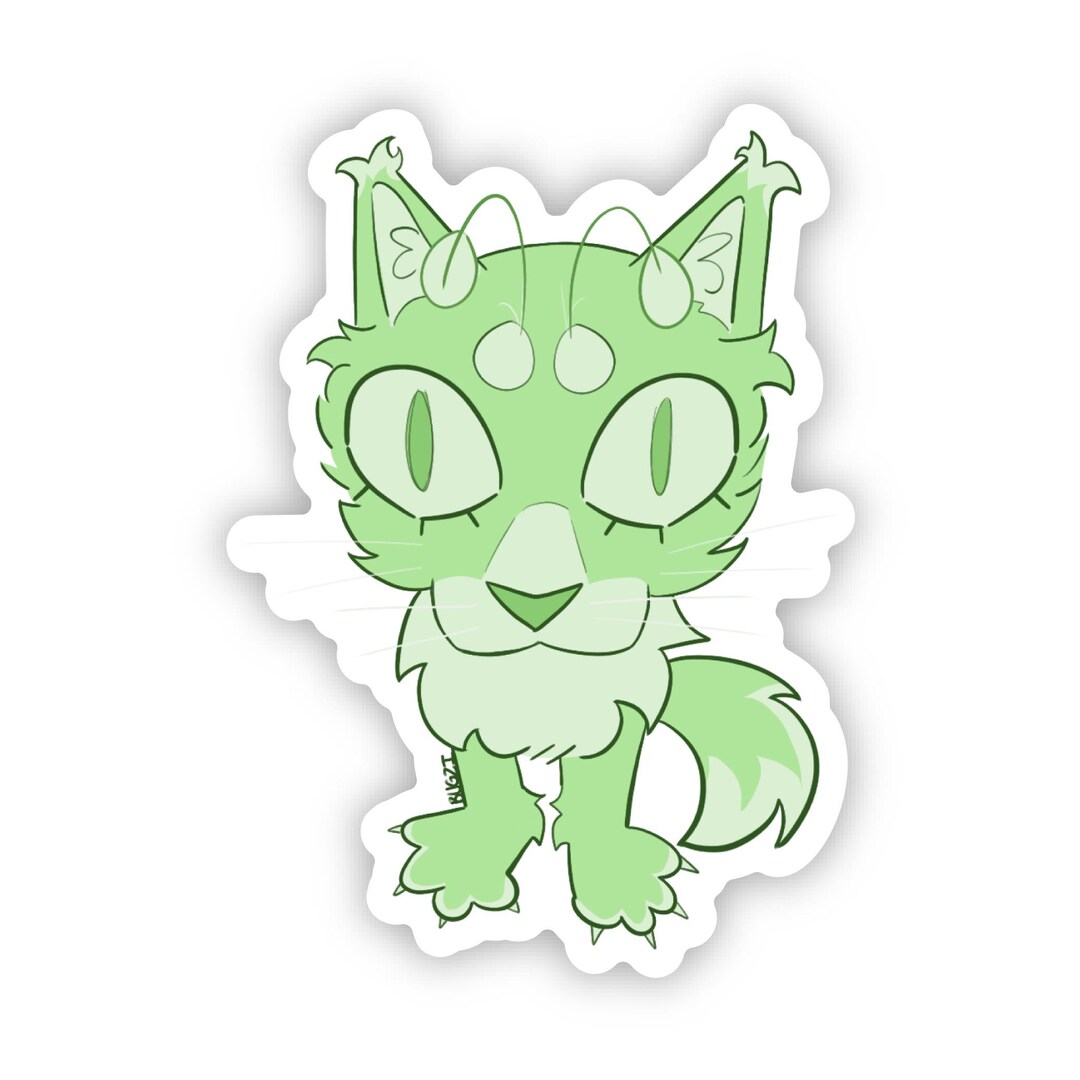 Alien Cat Sticker - Etsy
