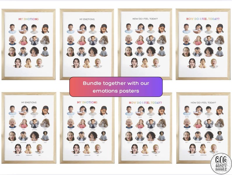 Montessori Emotions Flashcards: Real Children Photos (Digital Download) image 4
