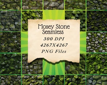 Mosey Stone Seamless Background Wallpaper Scrapbook Digital Printable Pages Card Making Journaling Invitations PNG Memory Book Set of 20