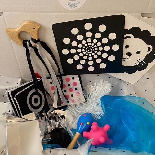 Large Newborn Sensory Baby Play Box Etsy UK