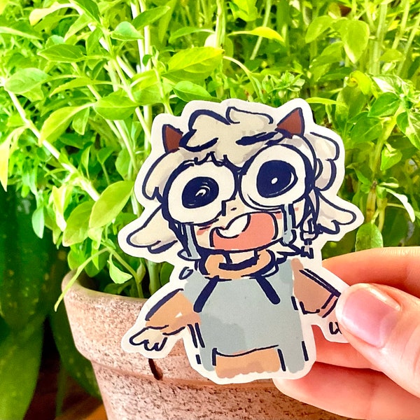 Little goat is crying - sticker