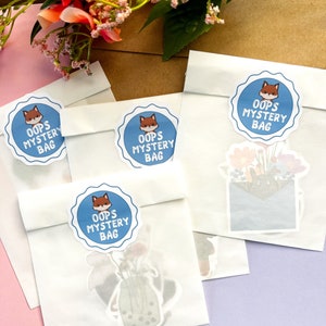 Oops Mystery Sticker Bag - Random Vinyl Stickers, Fun Surprises, Collectible Stickers, Gift for Sticker Lovers, Assorted Designs