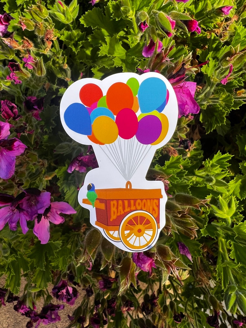 Pixar up Balloon Cart Sticker Etsy