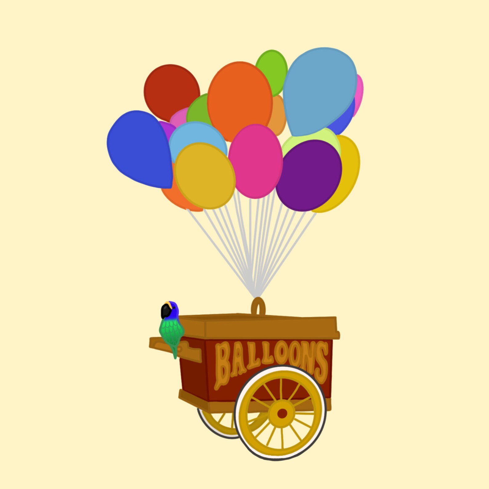 Pixar up Balloon Cart Sticker Etsy