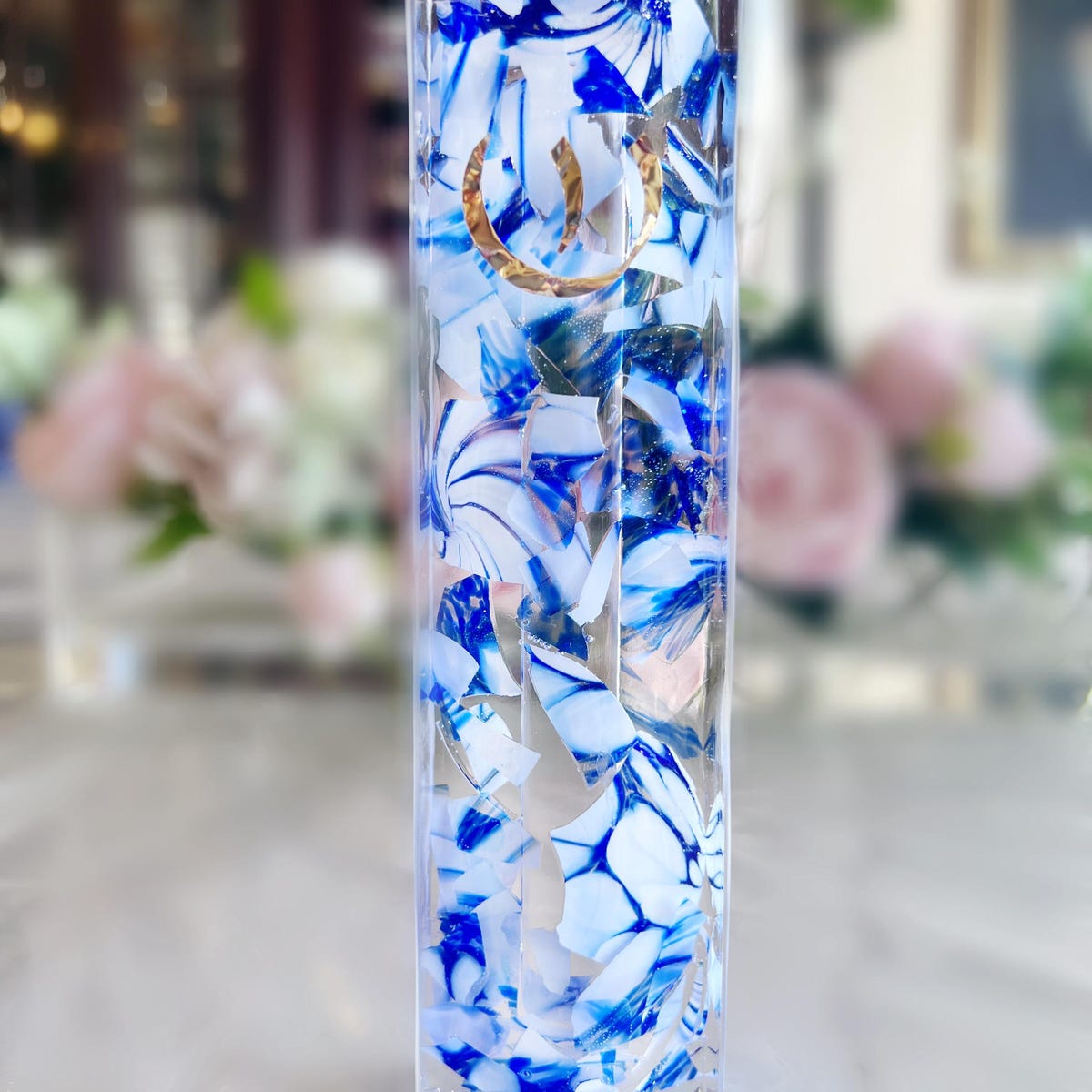 Custom Resin Mezuzah Case With Broken Chuppah Glass-Etsy