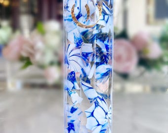 Custom Resin Mezuzah Case | Chuppah Glass Keepsake, Judaica Gift