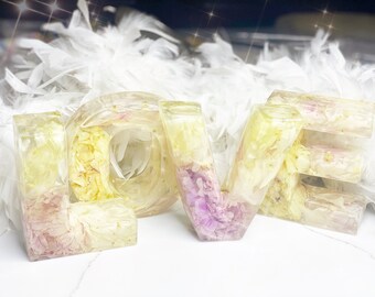 6" high resin letters A-Z
