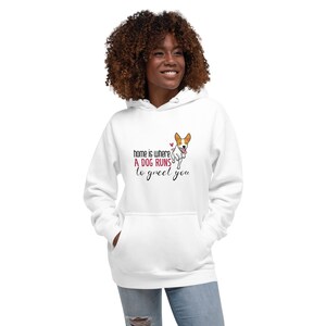 JACK RUSSEL, Dog HOODIE, Home Is Where The, New Dog Gift, Running Jack Russel Hoodie, Dog Runs To Greet You Hoodie