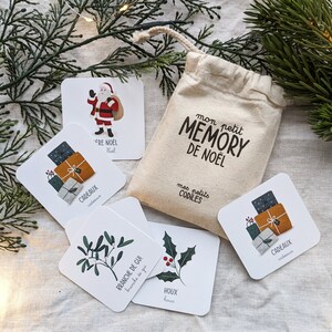 48 cartes -  Jeu de memoire sur thème de Noël - Mémory de Noël - Flash card
