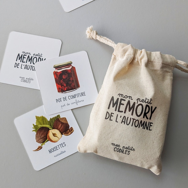 60 cartes -  Jeu de memoire sur thème de l'automne - Mémory automne