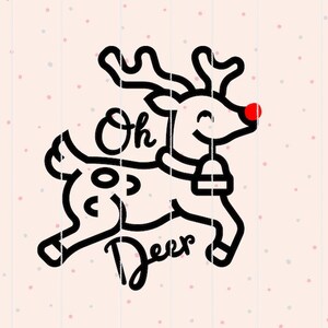 Oh Deer - SVG Navidad Xmas descarga digital , clipart , png
