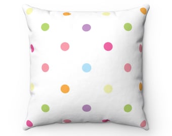 Polka Dot Gift Ideas Polka Dot Black and Turquoise Pattern Throw Pillow 16x16 Multicolor