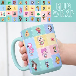 Animal for kids Mug Sublimation Template - Mug Sublimation Designs - 11Oz Mug - 15Oz Mug PNG Mug Templates - Cricut Mug Press Designs Wrap