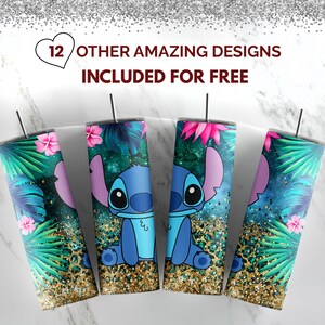 Stitch Color Anime cartoon Tumbler | 20oz chudy kubek sublimacyjny projekt | sublimacyjny kubek png do pobrania cyfrowego | cyfrowy kubek