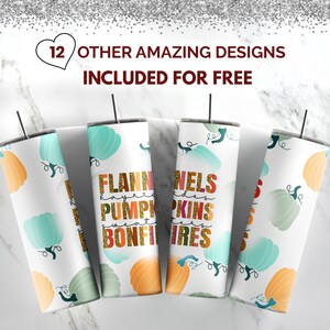 20 oz skinny tumbler Fall Pumpkin Tumbler Wrap, Flannels Pumpkins Bonfire, Tumbler Sublimation, 20 oz Tumbler Wrap, Autumn Pumpkin pattern