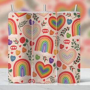 Vintage LGBT Elements Tumbler Design | Sublimation Designs Downloads - Skinny 20oz tumbler PNG | Pride Tumbler wrap design, 20 oz tumbler