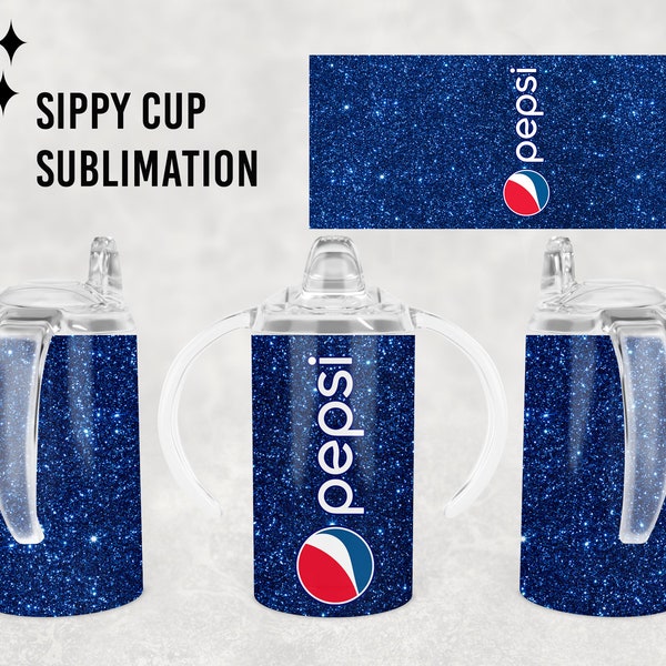 soda blue glitter 12 oz kids sippy cup sublimation designs digital download, kids cup drink design sippy design png for sublimation transfer